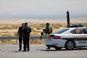 Israeli Security Secure The Allenby Bridge After A Terror Attack