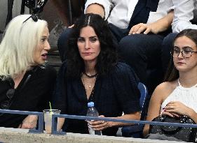 US Open - Courtney Cox In The Stands