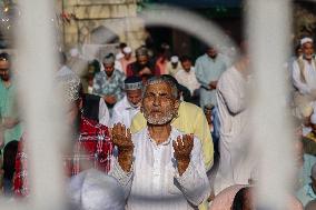 Muslims Offer Prayers At The Shrine Of Sufi Saint Naqshband Sahib In Srinagar