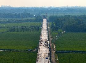 Nanjing-Huai'an Intercity Railway Under Construction