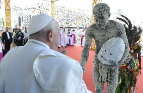 Pope Francis Meets Young People - Papua New Guinea