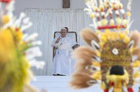 Pope Francis Meets Young People - Papua New Guinea