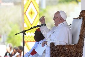 Pope Francis Meets Young People - Papua New Guinea