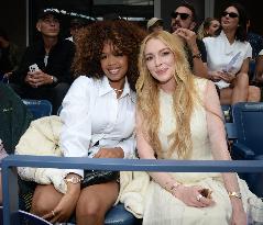 US Open - Lindsay Lohan And Jane Krakowski At Cadillac Suite