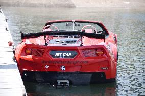 A Corvette C8 Jet Ski Moored In Long Beach - California