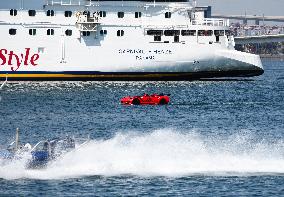 A Corvette C8 Jet Ski Moored In Long Beach - California