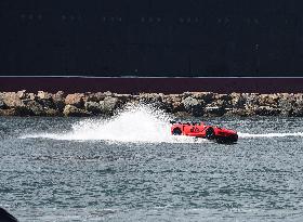 A Corvette C8 Jet Ski Moored In Long Beach - California