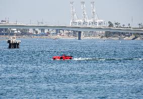 A Corvette C8 Jet Ski Moored In Long Beach - California