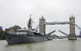 MSDF's training vessel Kashima in London