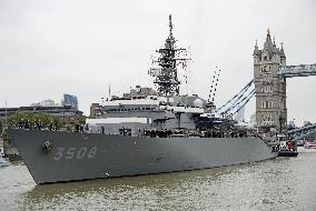 MSDF's training vessel Kashima in London