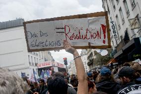 Rally Against The President's Forceful Blow - Paris