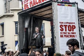 Rally Against The President's Forceful Blow - Paris