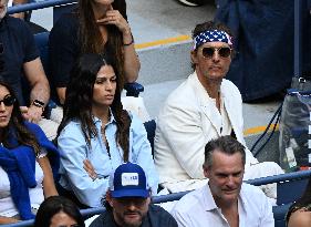 US Open - Camila Alves And Matthew McConaughey In The Stands