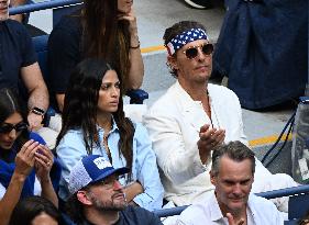 US Open - Camila Alves And Matthew McConaughey In The Stands