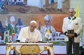 Pope Francis At The Presidential Palace In Dili - Timor Leste