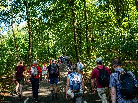 The Airborne Walking March Held In The Netherlands.