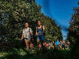 The Airborne Walking March Held In The Netherlands.