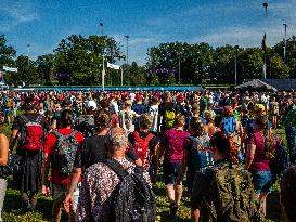 The Airborne Walking March Held In The Netherlands.