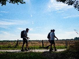 The Airborne Walking March Held In The Netherlands.