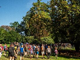 The Airborne Walking March Held In The Netherlands.