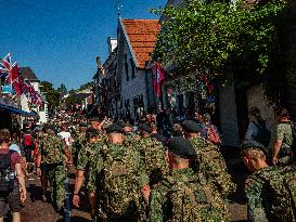 The Airborne Walking March Held In The Netherlands.