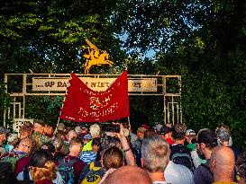 The Airborne Walking March Held In The Netherlands.