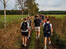 The Airborne Walking March Held In The Netherlands.