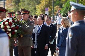 Speaker Of The House Of Representatives Of Japan Fukushiro Nukaga In Bulgaria.