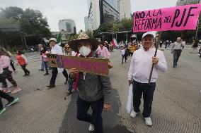 March For Mexican Democracy Against Judicial Reform