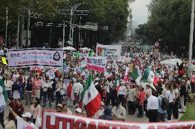 March For Mexican Democracy Against Judicial Reform