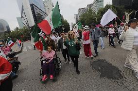 March For Mexican Democracy Against Judicial Reform