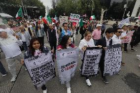 March For Mexican Democracy Against Judicial Reform