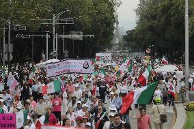 March For Mexican Democracy Against Judicial Reform