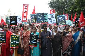 Protest March Towards Police Head Quater In India, Kolkata, West Bengal - 09 Sep 2024