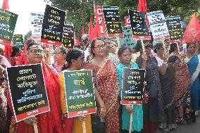 Protest March Towards Police Head Quater In India, Kolkata, West Bengal - 09 Sep 2024