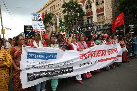 Protest March Towards Police Head Quater In India, Kolkata, West Bengal - 09 Sep 2024