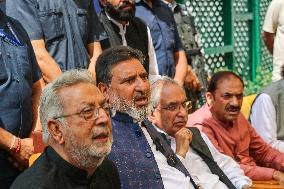 Apni Party President Syed Altaf Bukhari Addresses News Conference In Srinagar