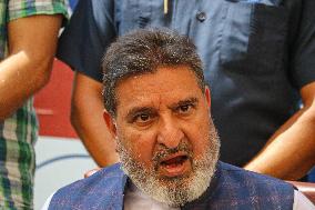 Apni Party President Syed Altaf Bukhari Addresses News Conference In Srinagar