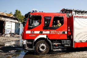 Warehouse Fire In Krakow, Poland