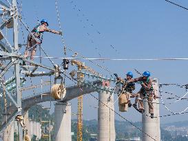 The Three Gorges Hub Port Shuigang Railway Construction