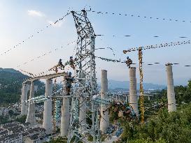 The Three Gorges Hub Port Shuigang Railway Construction