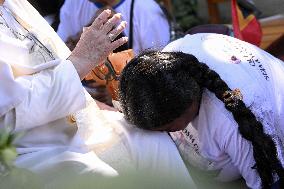 Pope Francis Meets Children With Disabilities in Dili - Timor Leste