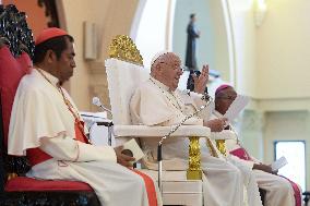 Pope Francis Meets Religious In Dili - Timor Leste