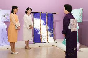 Japan crown princess, daughter at embroidery exhibition