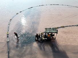 Raw Salt Harvest in Lianyungang