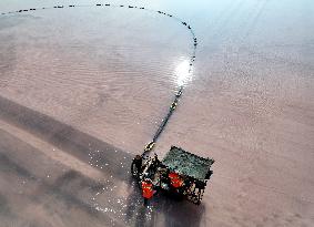 Raw Salt Harvest in Lianyungang