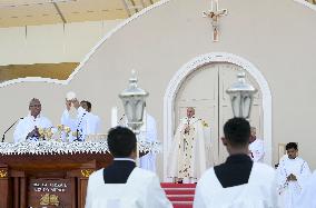 Pope Francis Leads A Mass in Timor Leste