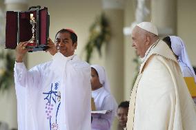 Pope Francis Leads A Mass in Timor Leste