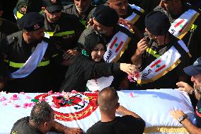 Funeral Of Three Personnel Of The Lebanese Civil Defense - Lebanon