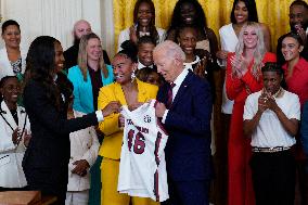 Joe Biden welcomes the Gamecocks Basketball Team - Washington